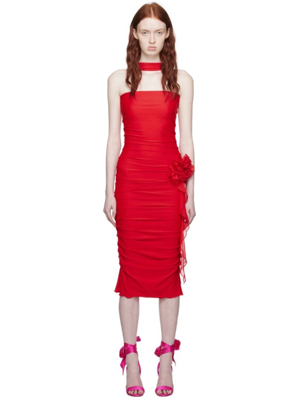 FANCÌ CLUB The Horse' Midi Dress Red (Size XS)